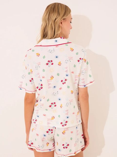 women'secret piżama bawełniana damska kolor biały bawełniana 3132114