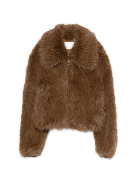 The Frankie Shop collared zip-up jacket - Brown - zdjęcie produktu nr 1