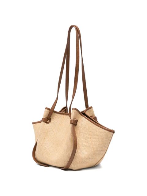 Yuzefi Mochi knotted-strap woven tote bag - Neutrals