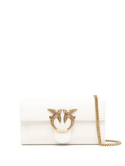 PINKO Love One leather crossbody bag - White - zdjęcie produktu nr 1