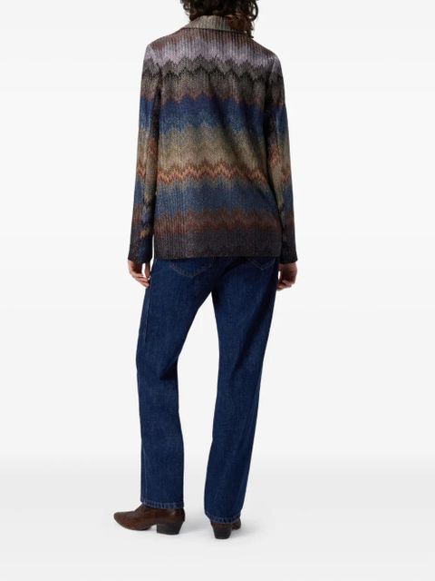 Missoni chevron-pattern blazer - Blue