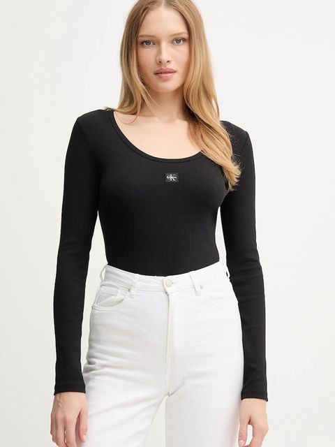 Calvin Klein Jeans longsleeve kolor czarny LV047D218G - zdjęcie produktu nr 1