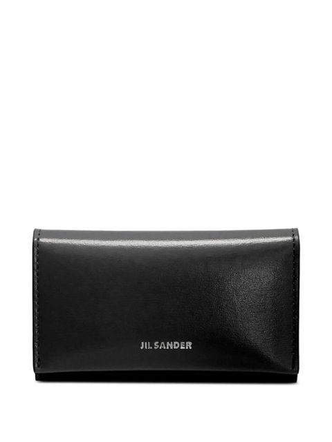 Jil Sander embossed keyrings leather key pouch - Black - zdjęcie produktu nr 1