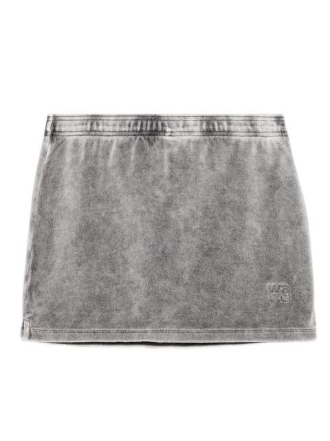 Alexander Wang embossed logo mini skirt - Grey - zdjęcie produktu nr 1