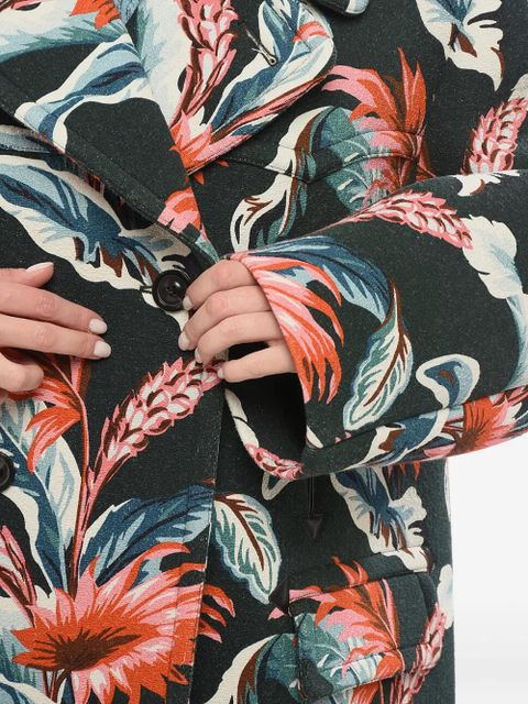 Maison Margiela floral-print double-breasted jacket - Green