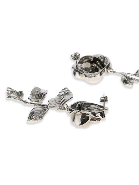 Magda Butrym Cascading rose earrings - Silver