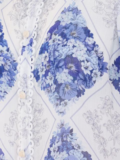 TWINSET floral-pattern shirt - White