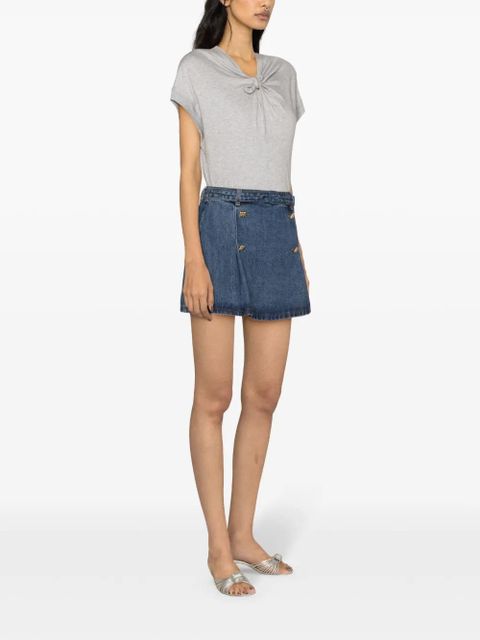 Self-Portrait Rock denim miniskirt - Blue