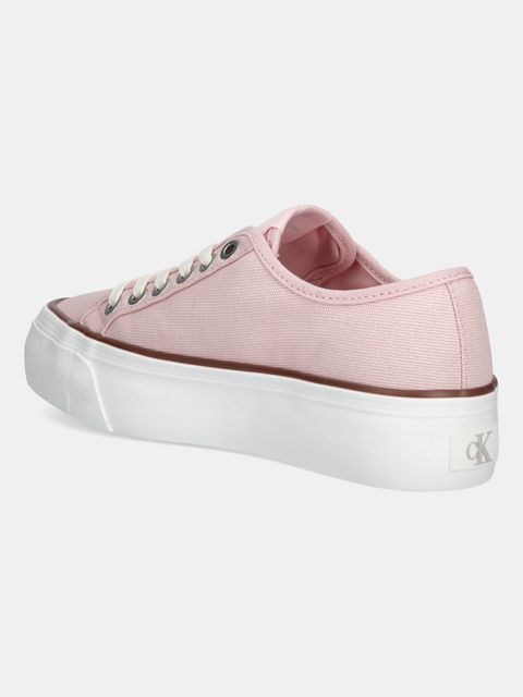 Calvin Klein Jeans tenisówki VULC FLATFORM CTN LOGO TAG kolor różowy YW0YW01838 - zdjęcie produktu nr 2
