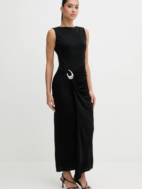 HUGO sukienka kolor czarny maxi dopasowana 50554034 - zdjęcie produktu nr 2