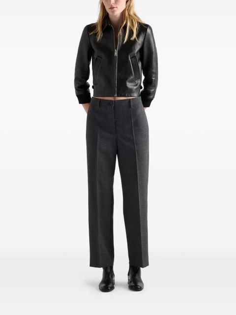 Prada leather blouson jacket - Black - zdjęcie produktu nr 2