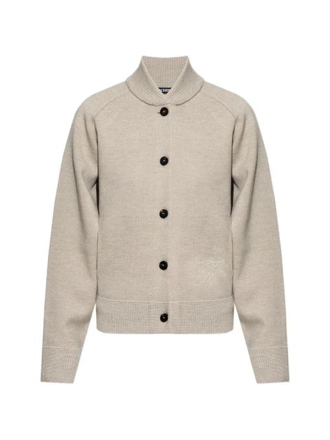 Jacquemus logo-embroidered button-up sweater - Neutrals - zdjęcie produktu nr 1