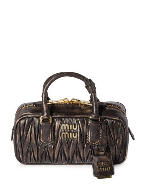 Miu Miu Arcadie matelassé leather tote bag - Brown - zdjęcie produktu nr 1