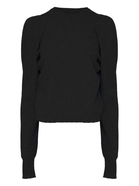 Maison Margiela puff-shoulder wool sweater - Black - zdjęcie produktu nr 1