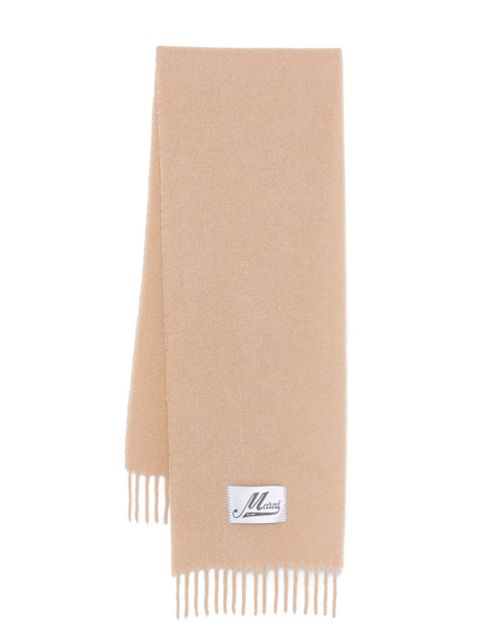 Marni logo-patch scarf - Neutrals - zdjęcie produktu nr 1