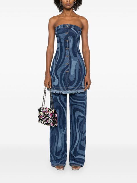 PUCCI Marmo-print jeans - Blue