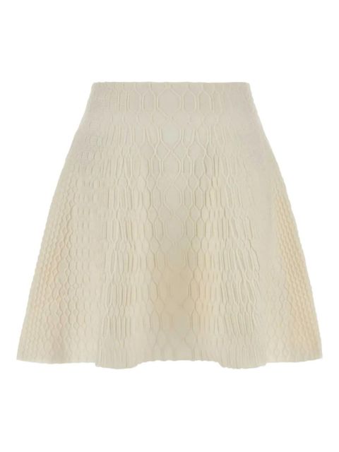 Balmain flared crocodile-knit skirt - Neutrals - zdjęcie produktu nr 1
