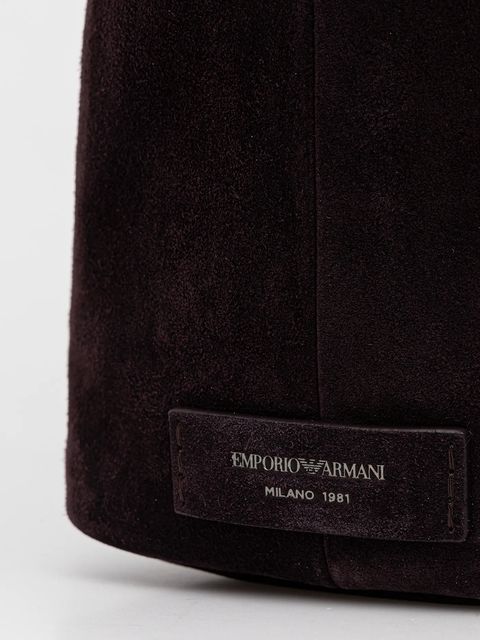 Emporio Armani torebka zamszowa kolor brązowy EW003247 AF20353 - zdjęcie produktu nr 2