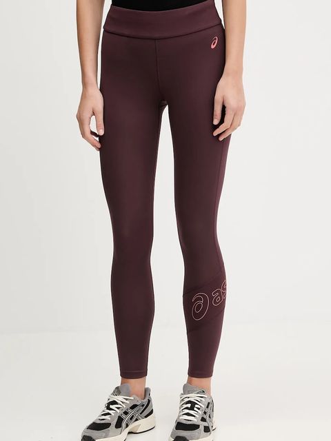 Asics legginsy ASICS LOGO damskie kolor fioletowy z nadrukiem 2032C943.600 - zdjęcie produktu nr 1