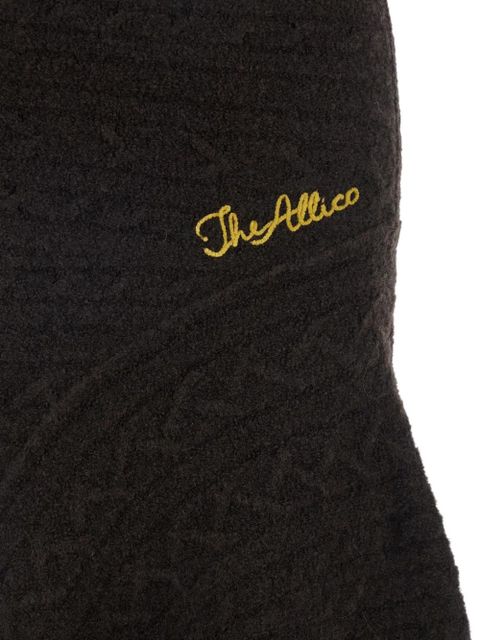 The Attico cable-knit asymmetric skirt - Brown