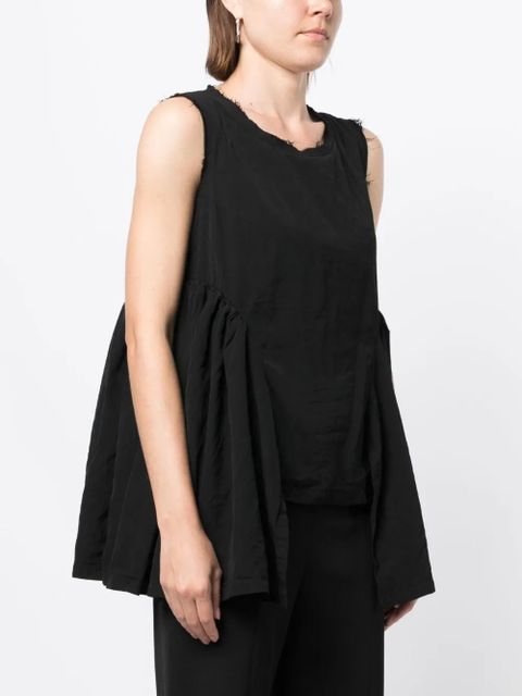 Comme Des Garçons ruffle-detailing sleeveless top - Black