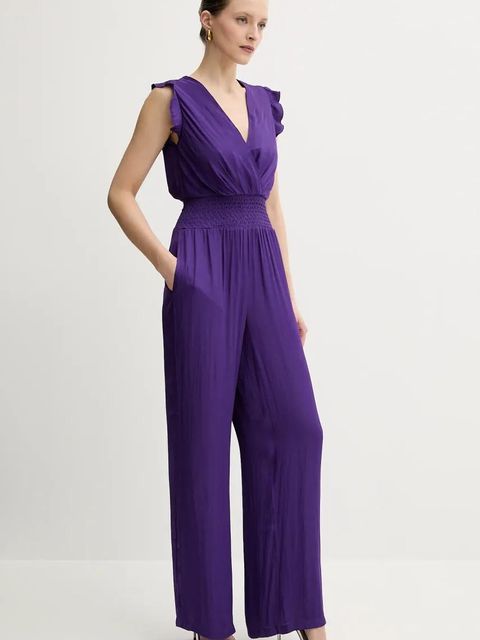 Morgan kombinezon PWALLY kolor fioletowy z dekoltem w szpic PWALLY - zdjęcie produktu nr 2