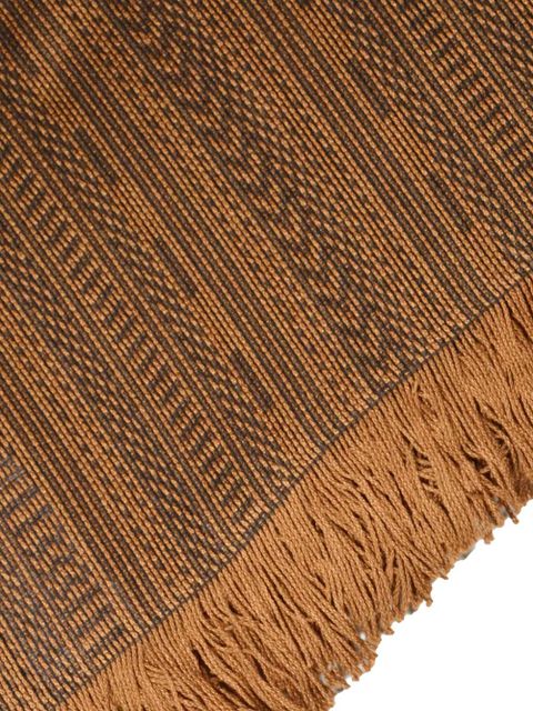 Max Mara fringed patterned scarf - Brown - zdjęcie produktu nr 2