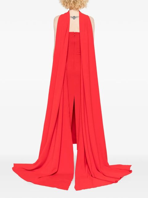 Solace London The Martine draped midi dress - Red