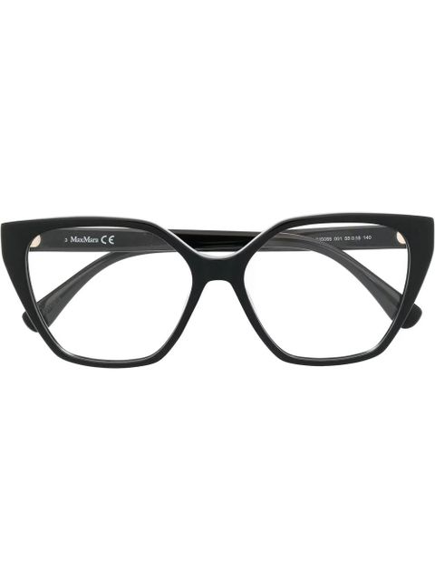 Max Mara Eyewear logo-arm detail glasses - Black - zdjęcie produktu nr 1