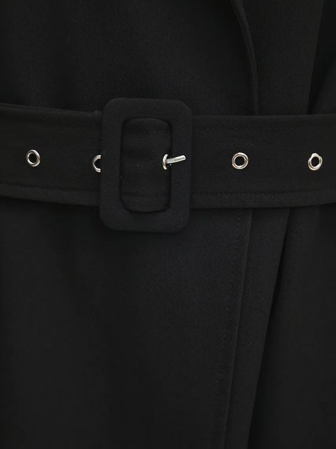 Answear Lab płaszcz damski kolor czarny przejściowy oversize