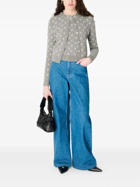 Marine Serre moon-jacquard cardigan - Grey - zdjęcie produktu nr 2