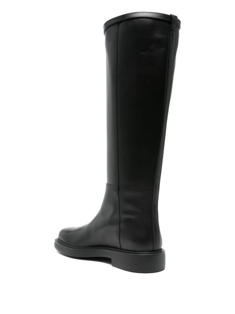 Tod's leather t-buckle knee-high boots - Black