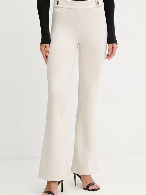 Guess spodnie MAELICE damskie kolor beżowy dzwony high waist W5YB0I KCMU2 - zdjęcie produktu nr 1