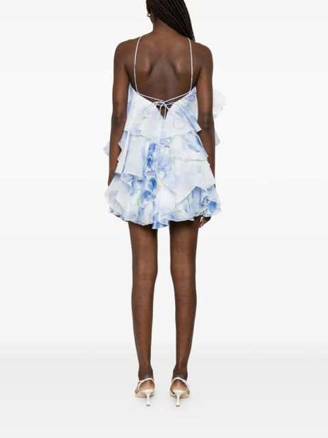 Aje Pandorea layered floral mini dress - White