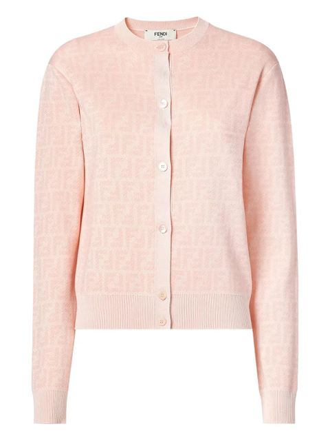 FENDI patterned buttoned cardigan - Pink - zdjęcie produktu nr 1