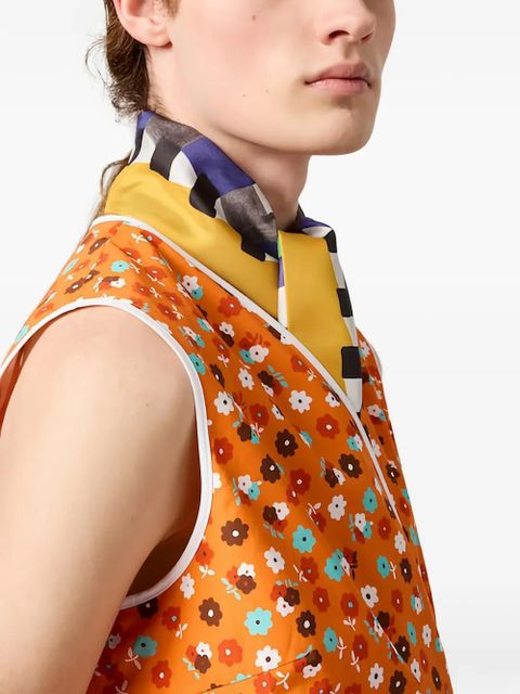 Miu Miu poplin wrap dress - Orange
