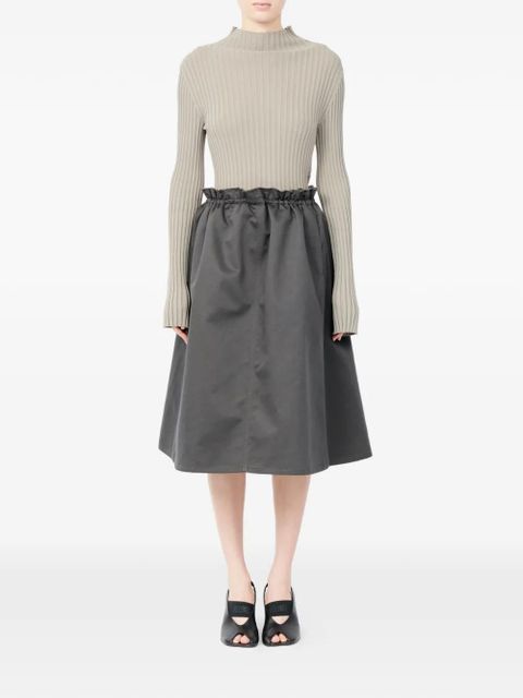 MM6 Maison Margiela ruffled-detail midi skirt - Grey - zdjęcie produktu nr 2