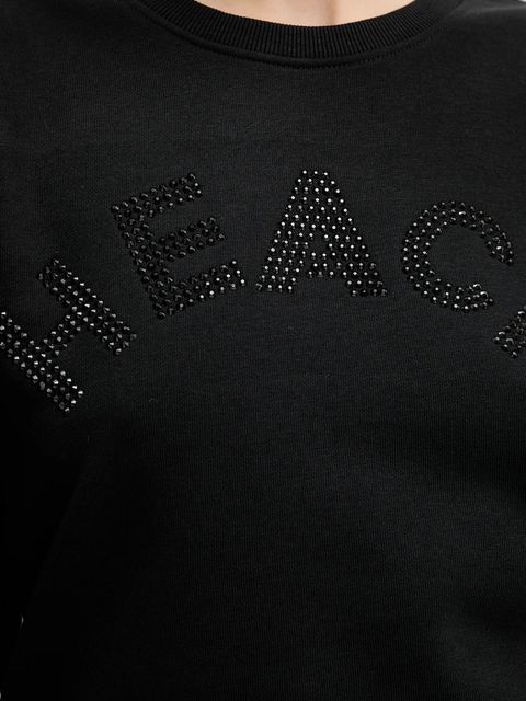 Silvian Heach bluza MARAUL damska kolor czarny z aplikacją GPA25017FE