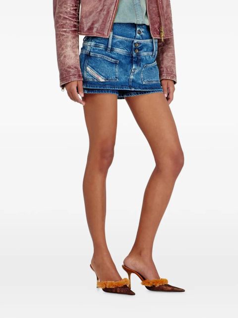 Diesel double-waistband denim skort - Blue