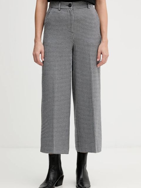 United Colors of Benetton spodnie damskie kolor czarny fason culottes high waist 44BWDF0AA - zdjęcie produktu nr 1