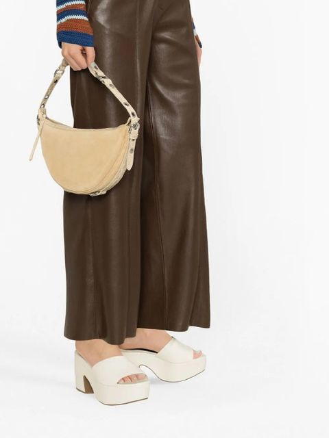 BY FAR Gib suede shoulder bag - Neutrals