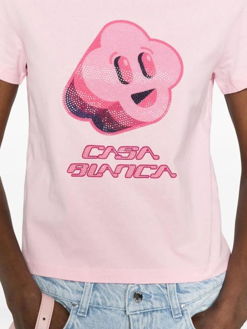 Casablanca graphic-print T-shirt - Pink