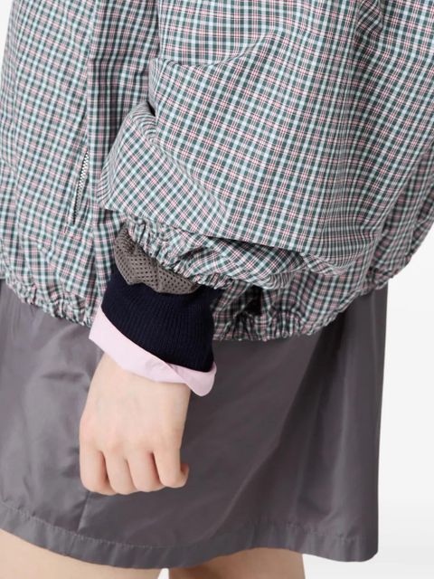 Miu Miu checked bomber jacket - Grey - zdjęcie produktu nr 2