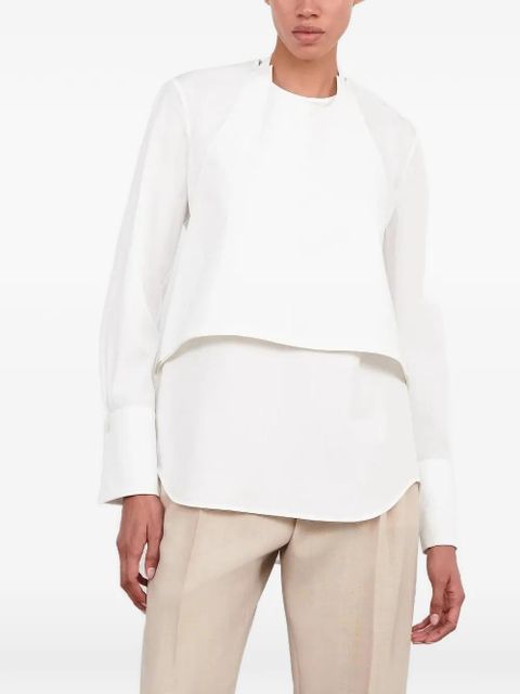 WARDROBE.NYC layered buckle-strap blouse - White - zdjęcie produktu nr 1