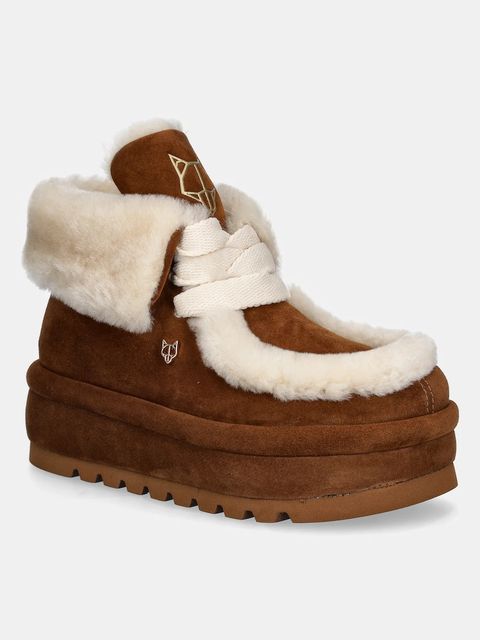Naked Wolfe śniegowce zamszowe Bambi kolor brązowy Bambi Suede Shearling Tan - zdjęcie produktu nr 1