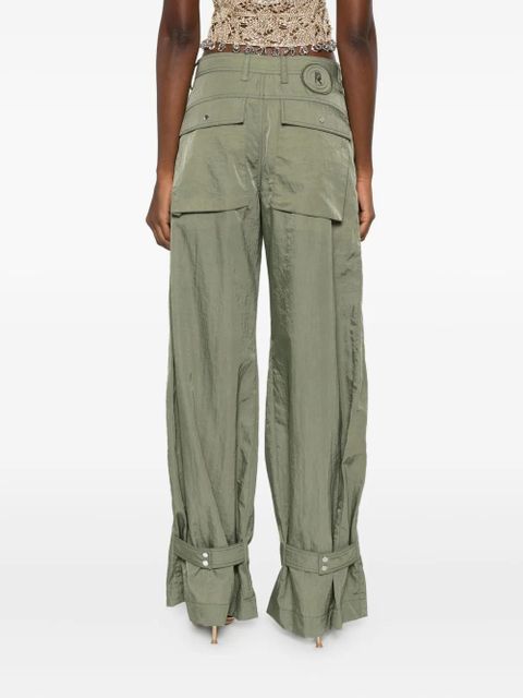 Rabanne pleated pocket trousers - Green