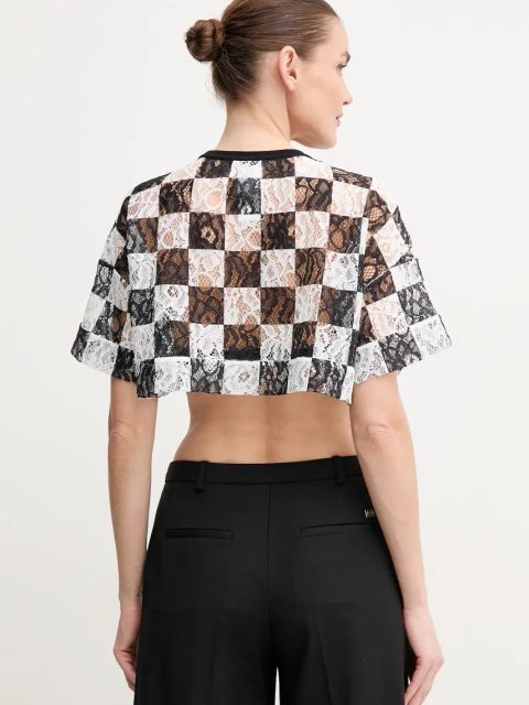 Pinko bluzka damska kolor czarny wzorzysta 105294 A2MF