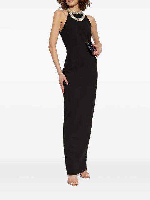 Balmain crystal-embellished maxi dress - Black - zdjęcie produktu nr 2