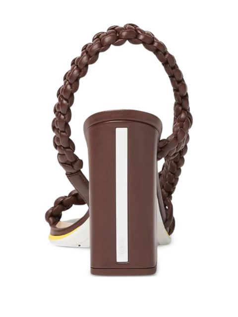 FENDI Arco braided sandals - Brown