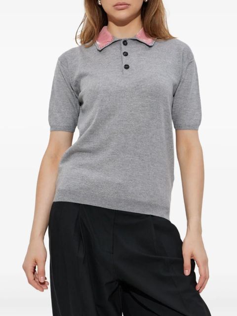 Marni jersey polo top - Grey